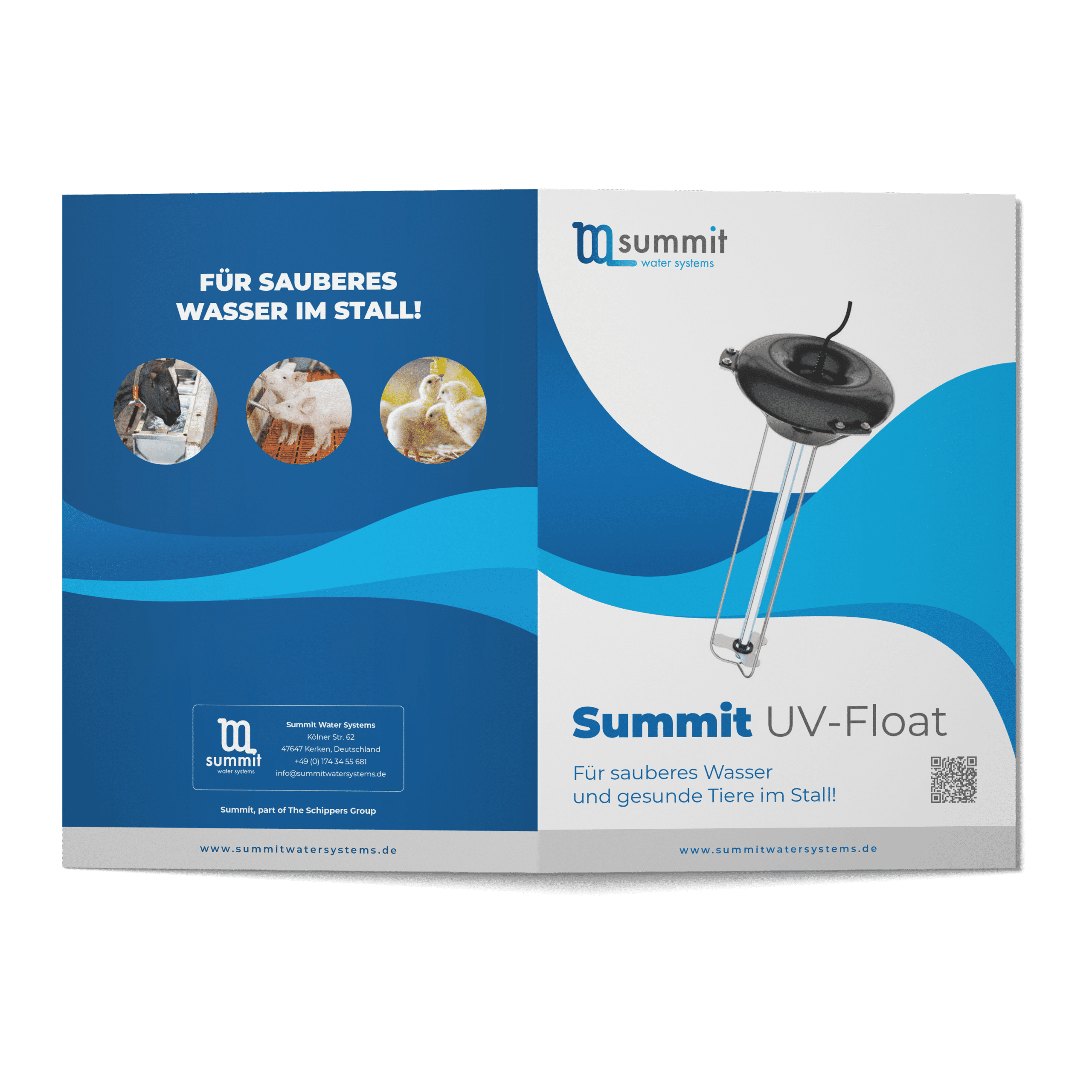 Mockup product brochure Summit_UV Float_Enkel_DE
